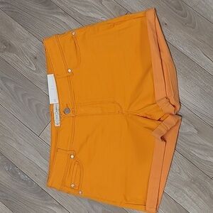 NWT Orange denim shorts Size 16